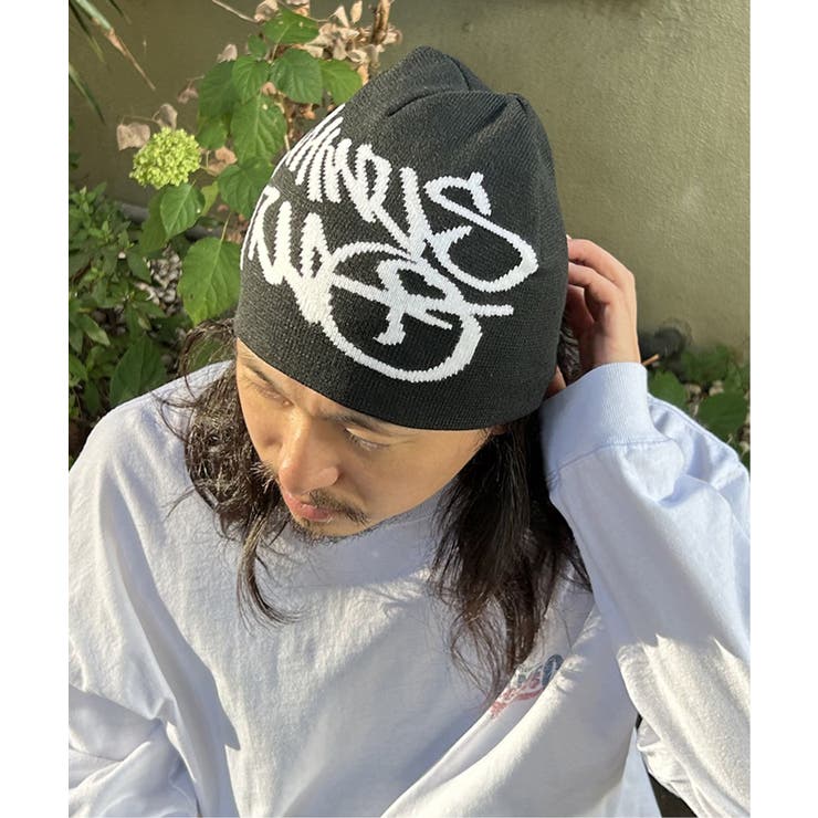ブラック | グラフィティビーニーニット帽 | VENCE share style【MEN】