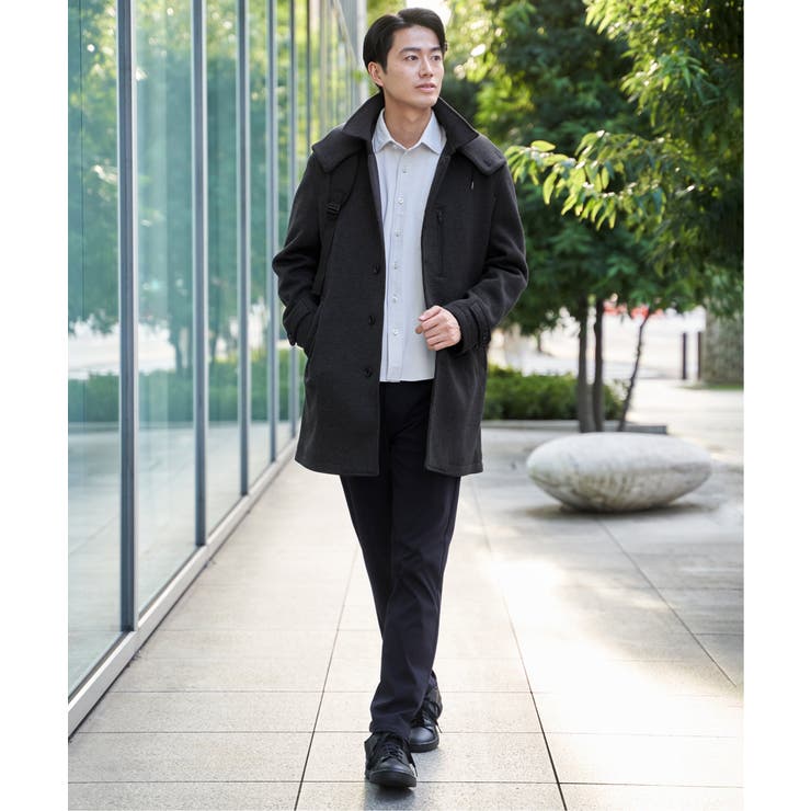 【芸能人着用】ウールライクニットステンカラーコート | ikka  | 詳細画像6 