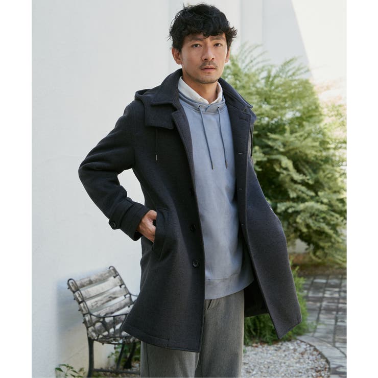 【芸能人着用】ウールライクニットステンカラーコート | ikka  | 詳細画像7 