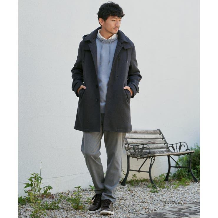 【芸能人着用】ウールライクニットステンカラーコート | ikka  | 詳細画像9 