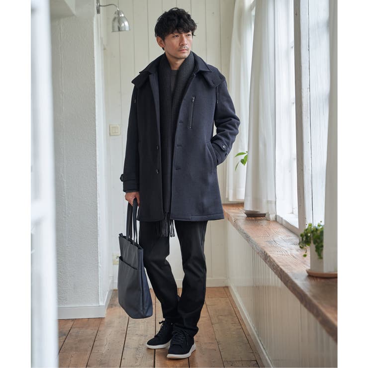 【芸能人着用】ウールライクニットステンカラーコート | ikka  | 詳細画像10 