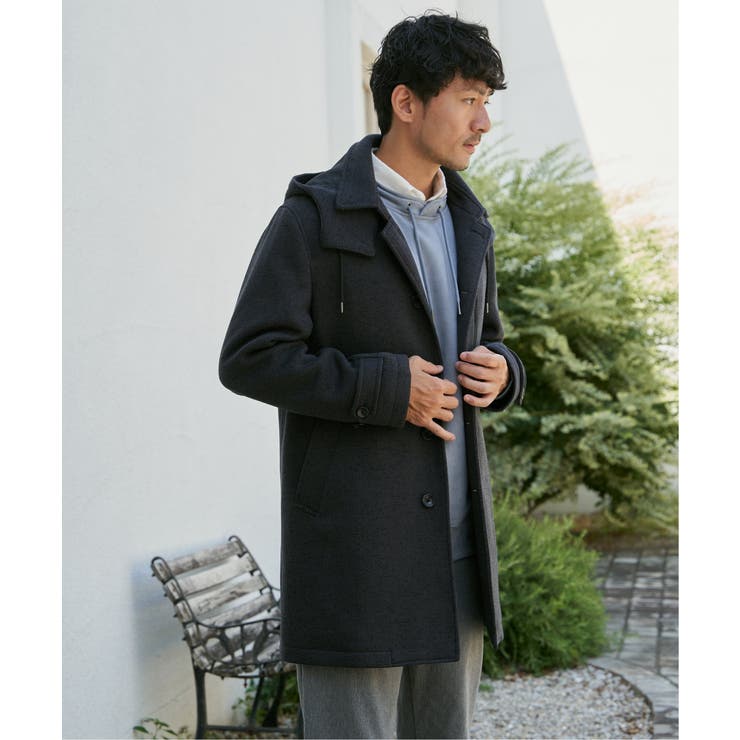 【芸能人着用】ウールライクニットステンカラーコート | ikka  | 詳細画像2 