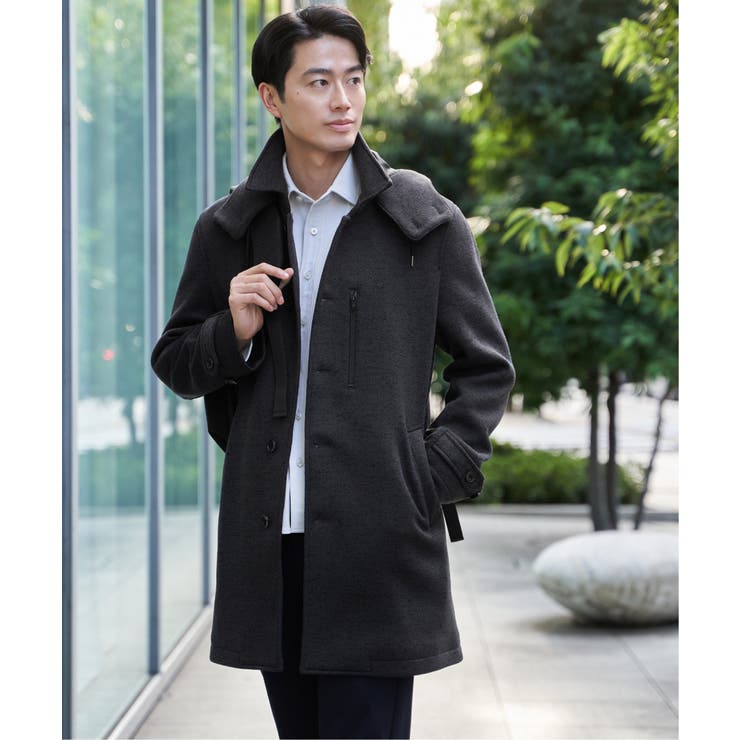 【芸能人着用】ウールライクニットステンカラーコート | ikka  | 詳細画像5 