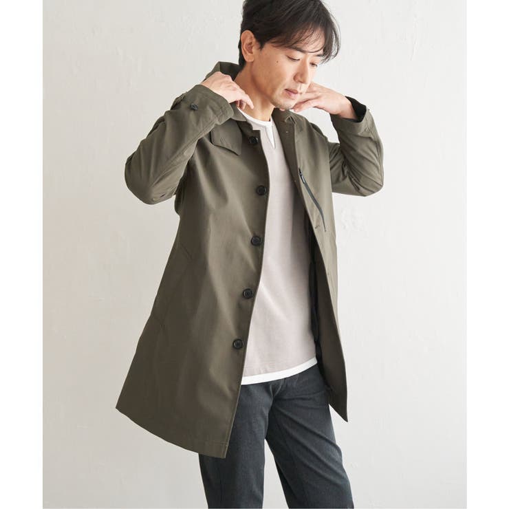カーキ | 2WAYライナー付きフードステンカラー | ikka 
