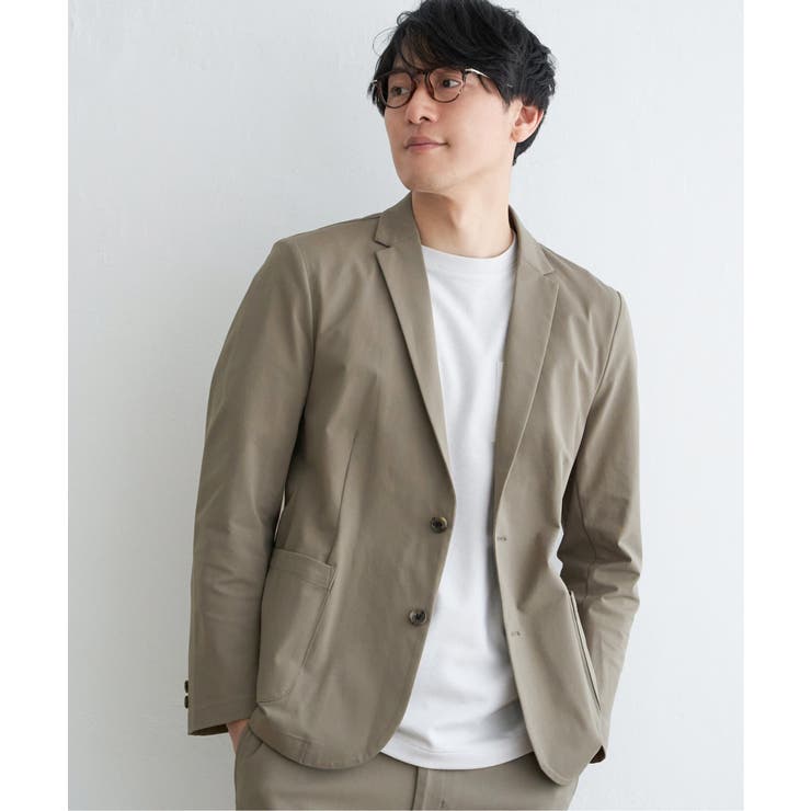ベージュ | 【セットアップ対応】GOKU楽ワーク 速乾鹿の子ジャケット | ikka 