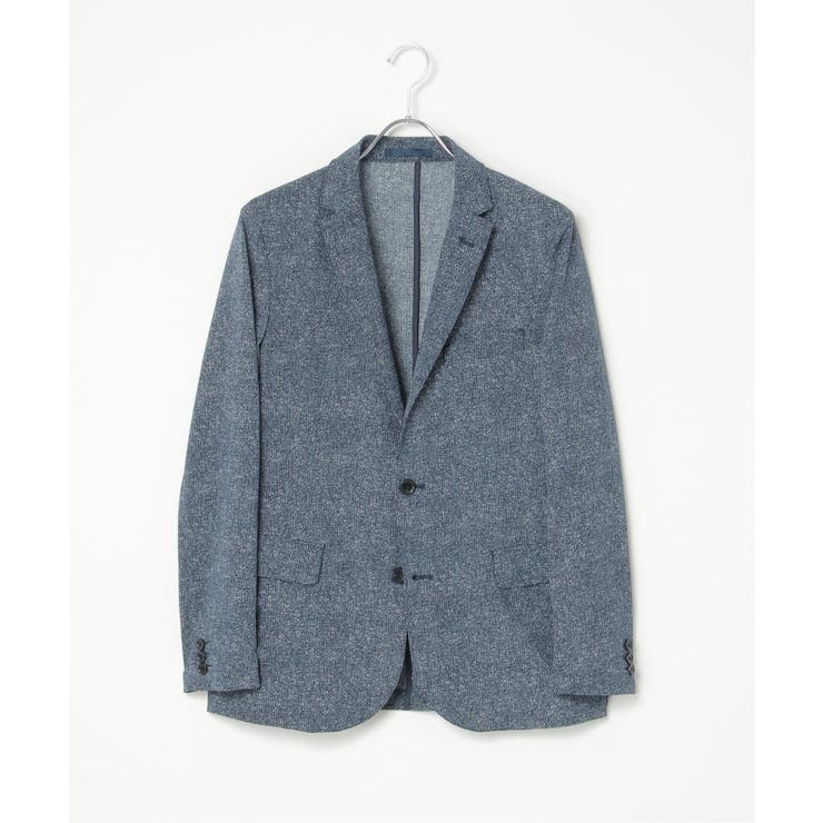 ネイビー | ドットプリントテーラードジャケット | ikka 