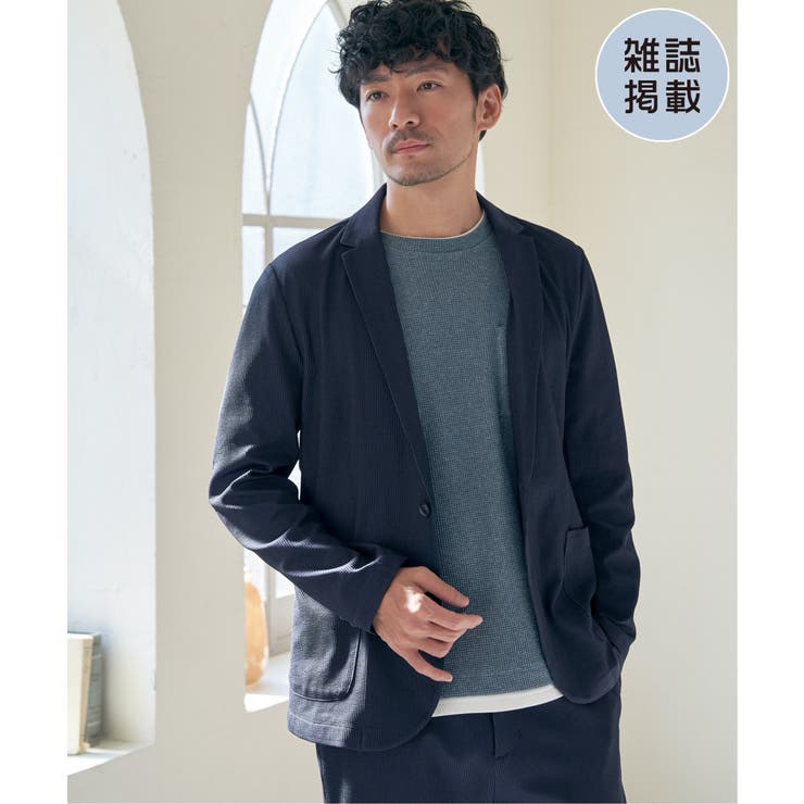 【雑誌MonoMax5月号掲載】GOKU楽ワークサッカージャケット【セットアップ… | ikka  | 詳細画像1 