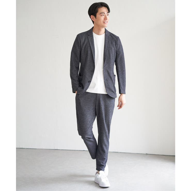 【セットアップ対応／イージーケア】GOKU楽ワーク メランジライトジャケット | ikka  | 詳細画像11 