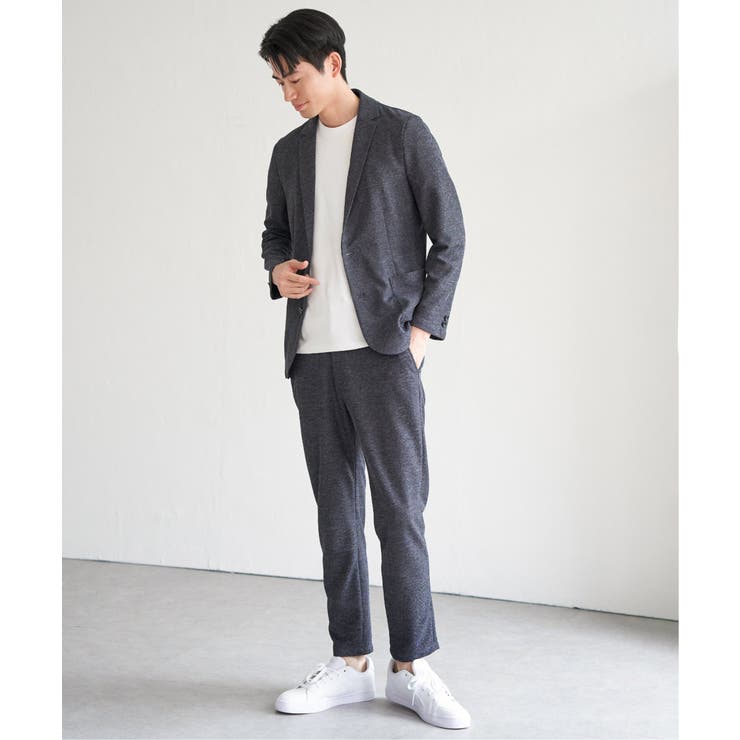 【セットアップ対応／イージーケア】GOKU楽ワーク メランジライトジャケット | ikka  | 詳細画像12 