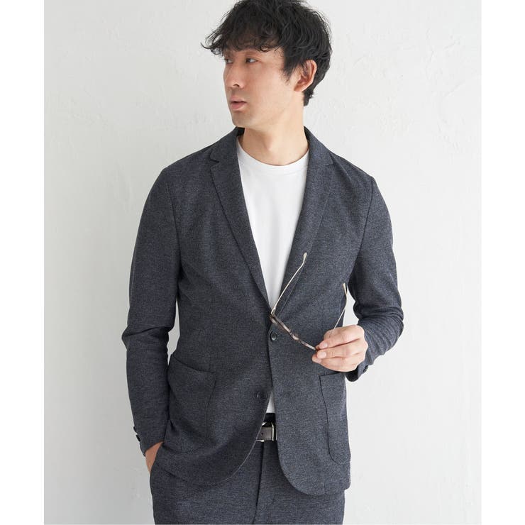 【セットアップ対応／イージーケア】GOKU楽ワーク メランジライトジャケット | ikka  | 詳細画像14 