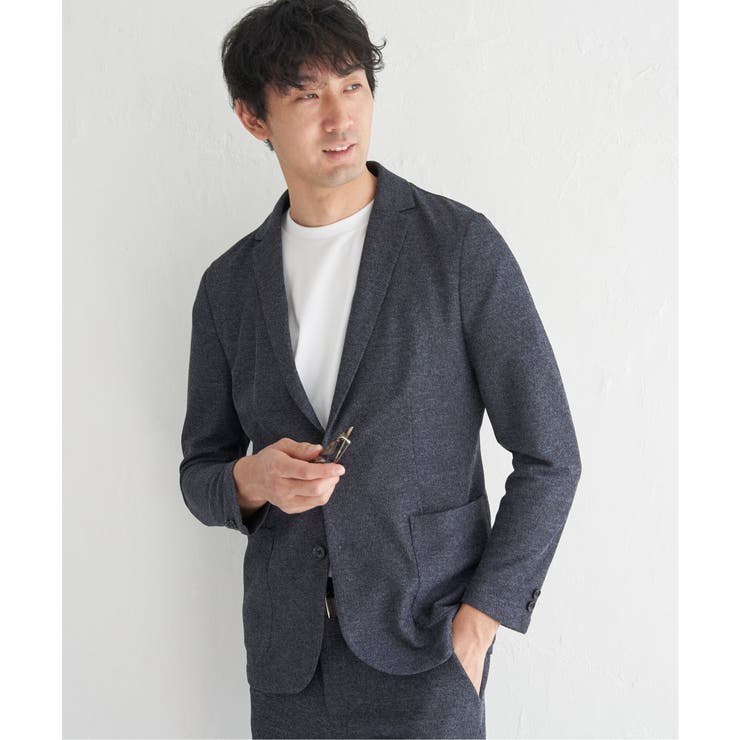 【セットアップ対応／イージーケア】GOKU楽ワーク メランジライトジャケット | ikka  | 詳細画像15 