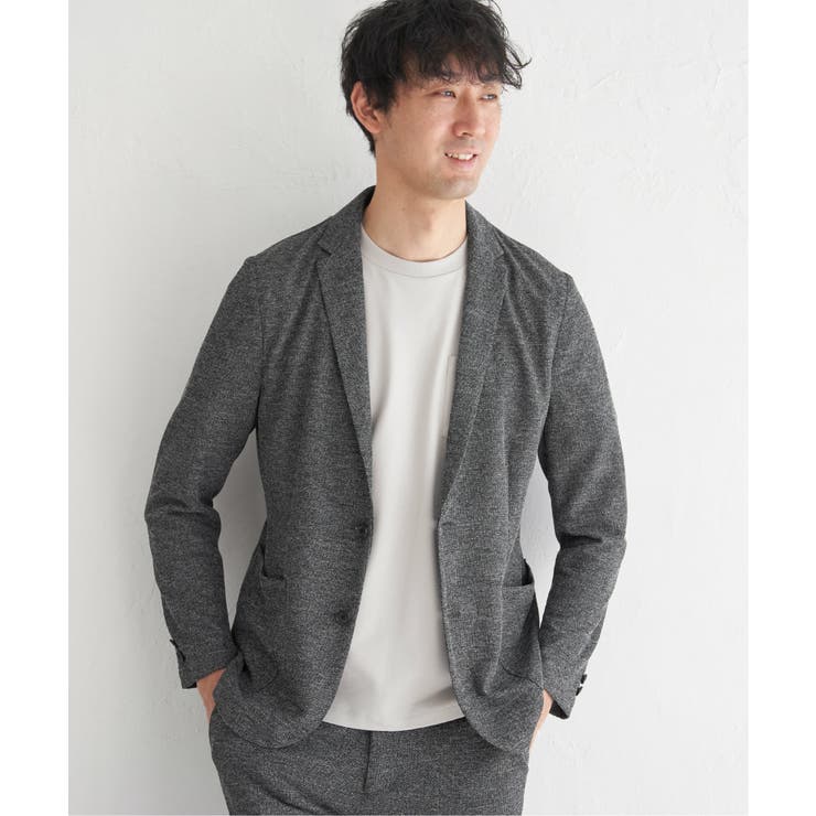 グレー | 【セットアップ対応／イージーケア】GOKU楽ワーク メランジライトジャケット | ikka 