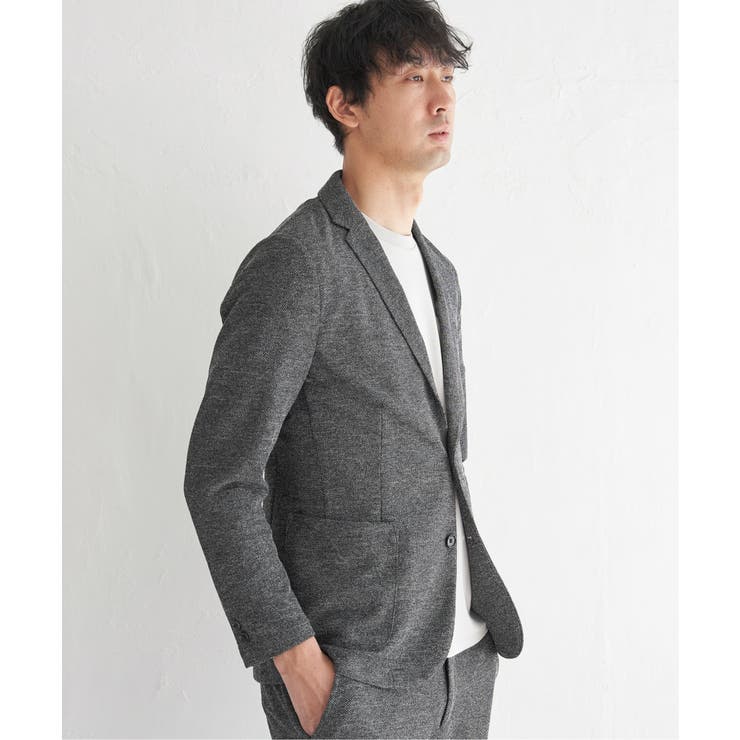 【セットアップ対応／イージーケア】GOKU楽ワーク メランジライトジャケット | ikka  | 詳細画像21 