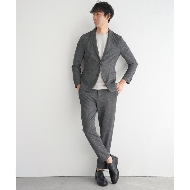 【セットアップ対応／イージーケア】GOKU楽ワーク メランジライトジャケット | ikka  | 詳細画像22 