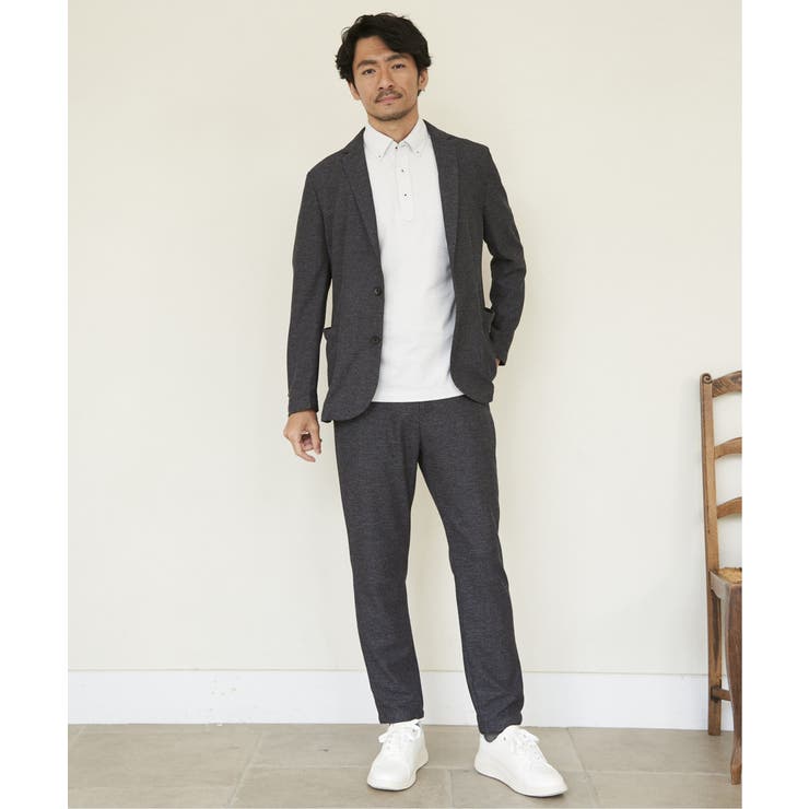 【セットアップ対応／イージーケア】GOKU楽ワーク メランジライトジャケット | ikka  | 詳細画像4 