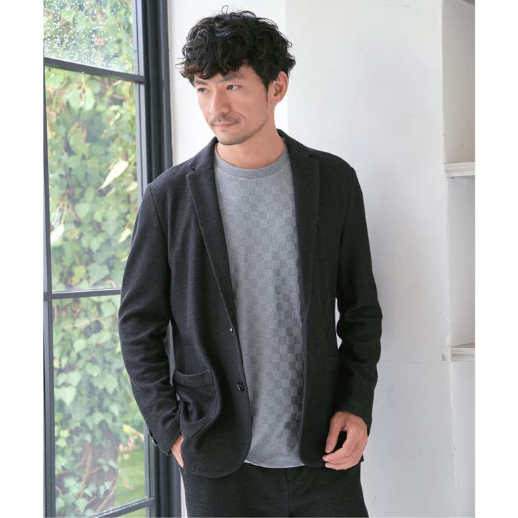 【セットアップ対応】GOKU楽ワークハニカムデニムジャケット | ikka  | 詳細画像1 