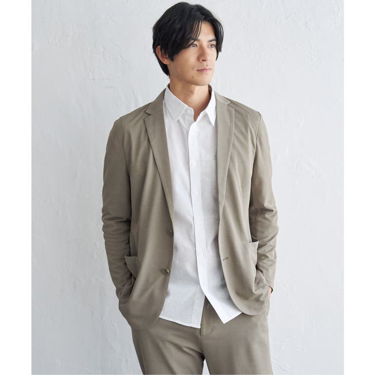 ベージュ | 【セットアップ対応】GOKU楽ワークDRYソフトカノコジャケット | ikka 