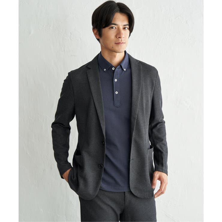 チャコール | 【セットアップ対応】GOKU楽ワークメランジライトジャケット | ikka 