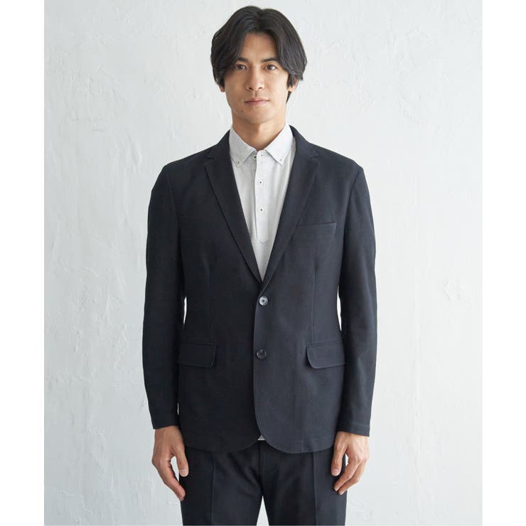 【セットアップ対応】BLKライト鹿の子ジャケット | ikka  | 詳細画像14 