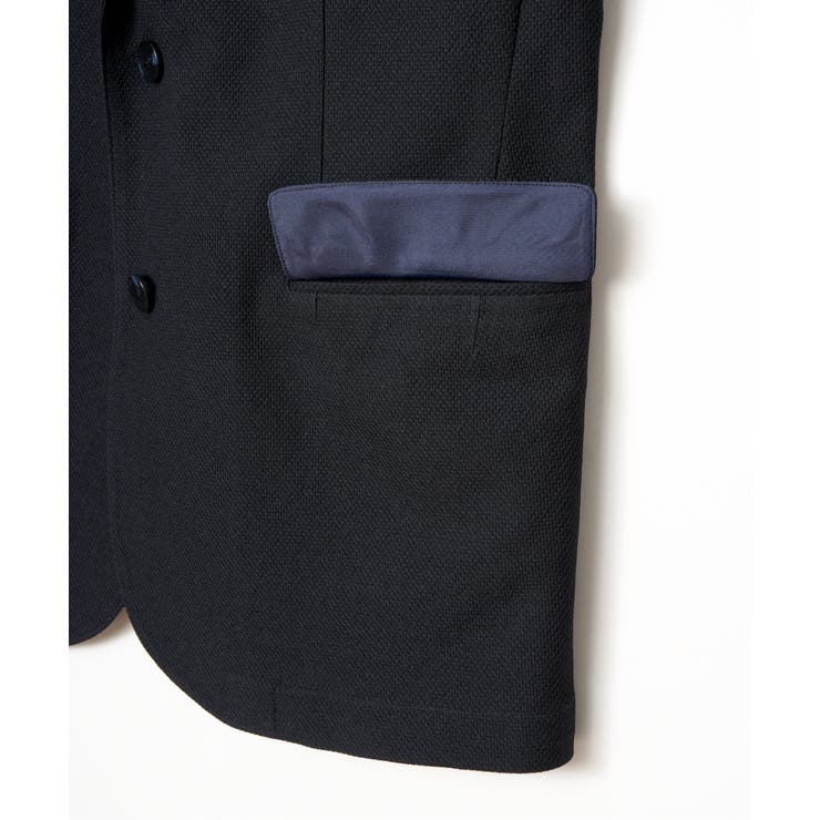 【セットアップ対応】BLKライト鹿の子ジャケット | ikka  | 詳細画像18 