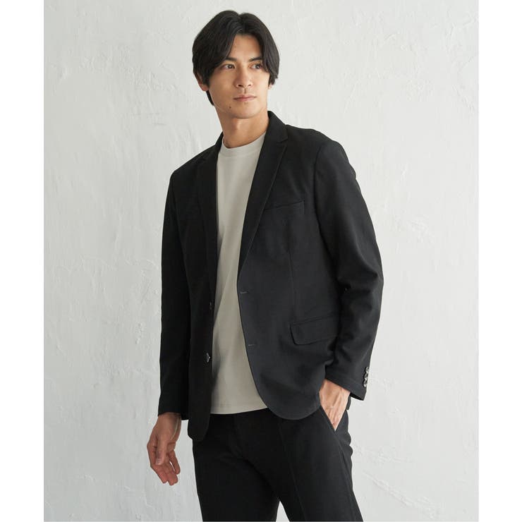 【セットアップ対応】BLKライト鹿の子ジャケット | ikka  | 詳細画像1 