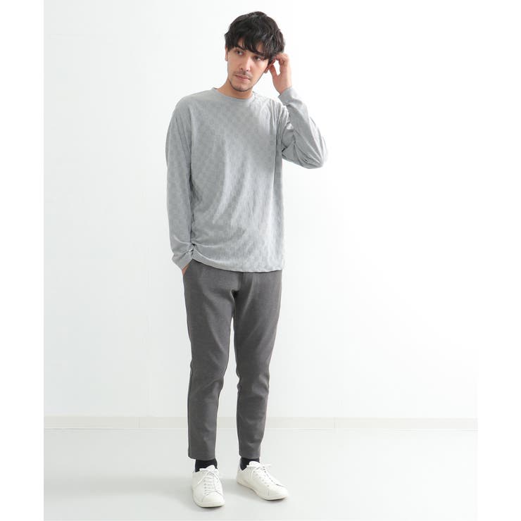 リンクスジャガード市松ロンT | ikka  | 詳細画像13 