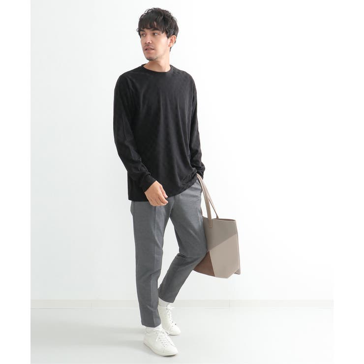 リンクスジャガード市松ロンT | ikka  | 詳細画像15 