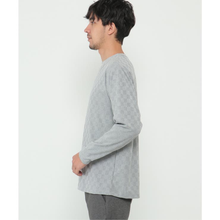 リンクスジャガード市松ロンT | ikka  | 詳細画像2 