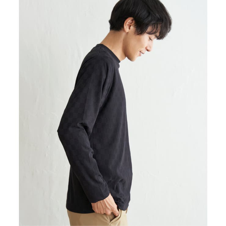 リンクスジャガード市松ロンT | ikka  | 詳細画像8 