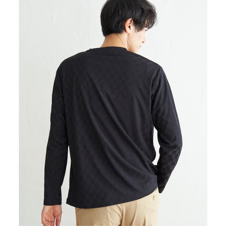 リンクスジャガード市松ロンT | ikka  | 詳細画像9 