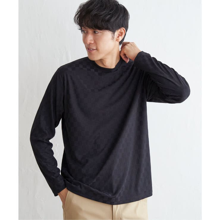 リンクスジャガード市松ロンT | ikka  | 詳細画像10 