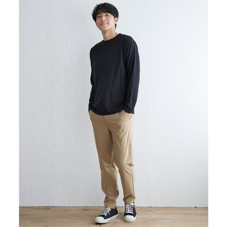リンクスジャガード市松ロンT | ikka  | 詳細画像2 