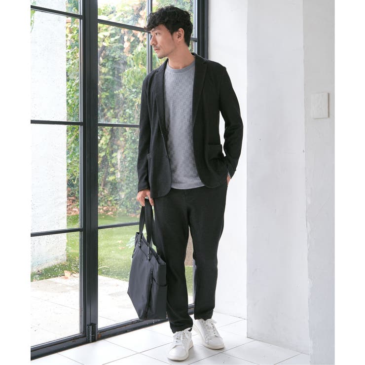 リンクスジャカード市松ロンT | ikka  | 詳細画像6 