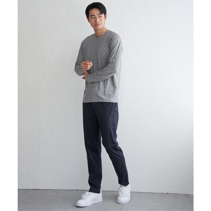 リンクスジャカード市松ロンT | ikka  | 詳細画像10 