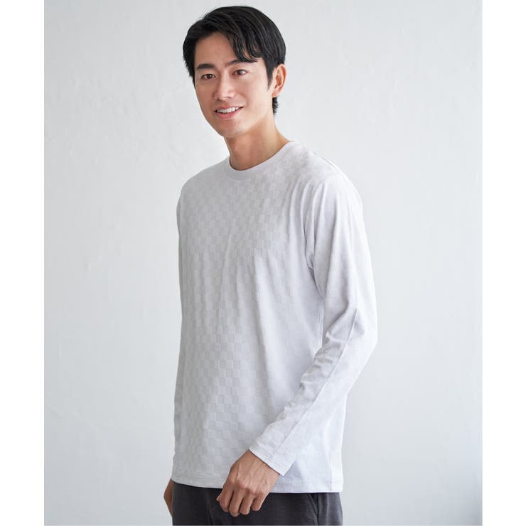 リンクスジャカード市松ロンT | ikka  | 詳細画像12 