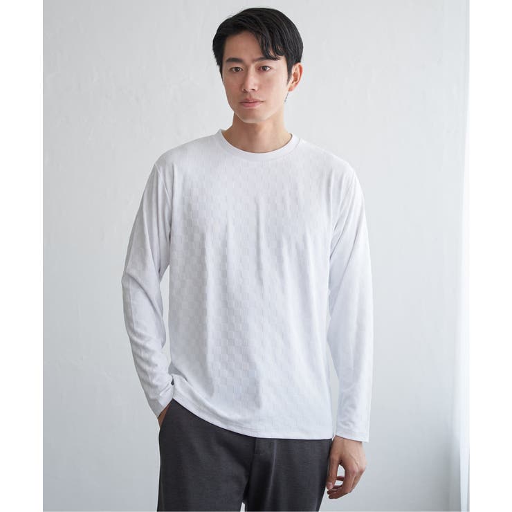 リンクスジャカード市松ロンT | ikka  | 詳細画像24 