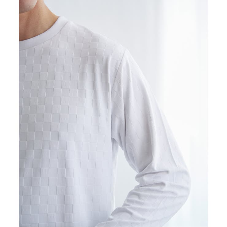 リンクスジャカード市松ロンT | ikka  | 詳細画像26 