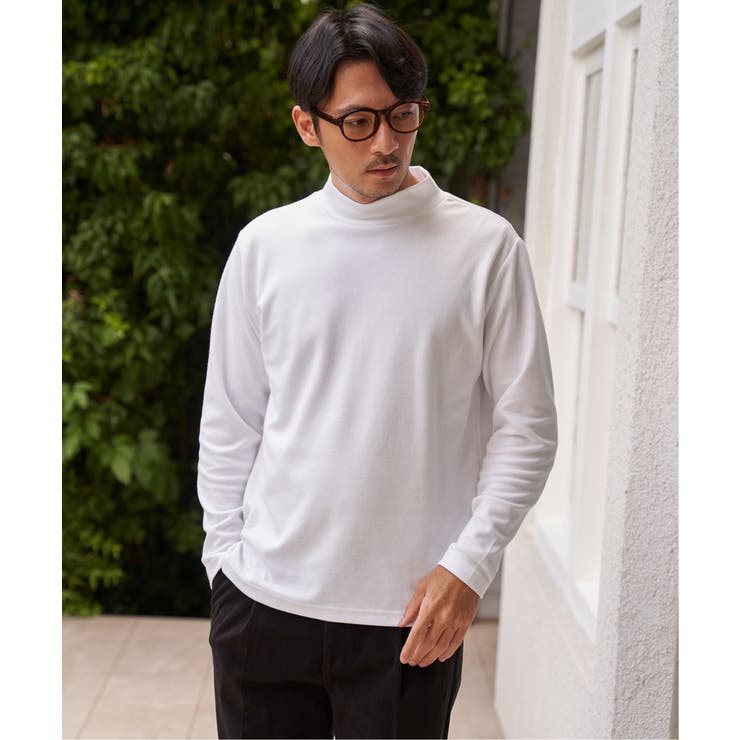 ホワイト | ポンチモックネックロンＴ | ikka 