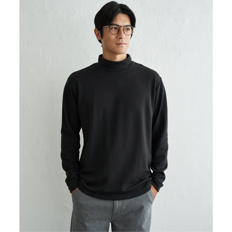 ブラック | ポンチモックネックロンＴ | ikka 