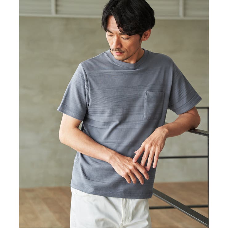 冷感リップルボーダーT | ikka  | 詳細画像1 