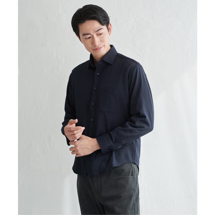 GOKU楽ワークワッフルスイスカラーシャツ | ikka  | 詳細画像13 