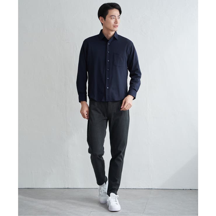 GOKU楽ワークワッフルスイスカラーシャツ | ikka  | 詳細画像16 