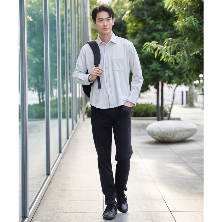 GOKU楽ワークワッフルスイスカラーシャツ | ikka  | 詳細画像19 