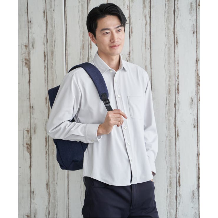 GOKU楽ワークワッフルスイスカラーシャツ | ikka  | 詳細画像23 