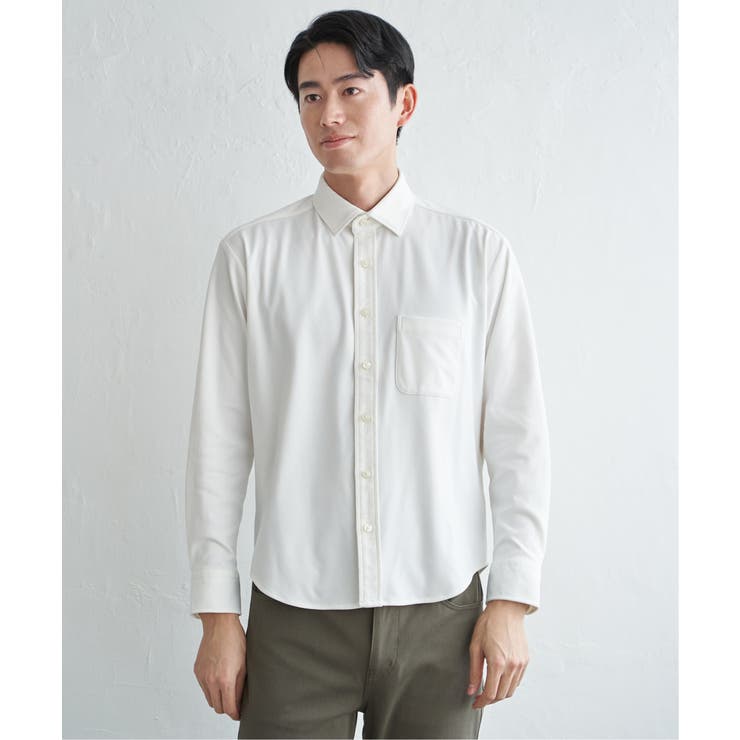 GOKU楽ワークワッフルスイスカラーシャツ | ikka  | 詳細画像28 