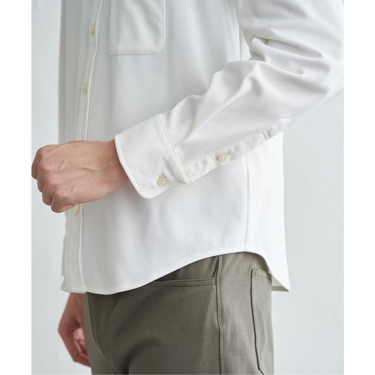 GOKU楽ワークワッフルスイスカラーシャツ | ikka  | 詳細画像31 