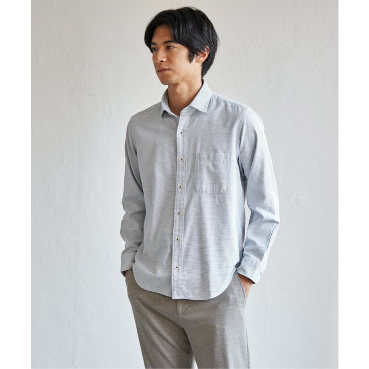 デニムライクスイスカラーシャツ | ikka  | 詳細画像6 