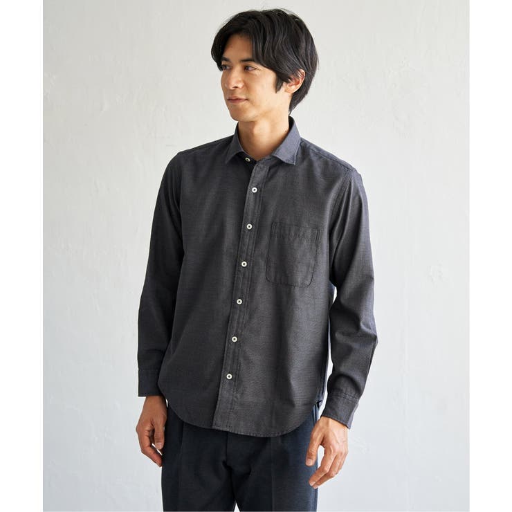 デニムライクスイスカラーシャツ | ikka  | 詳細画像11 