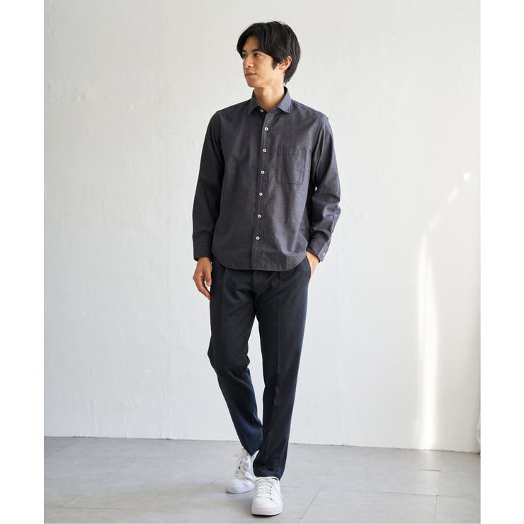 デニムライクスイスカラーシャツ | ikka  | 詳細画像13 