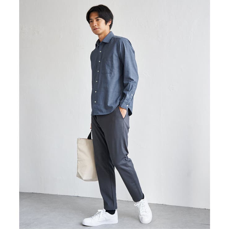 デニムライクスイスカラーシャツ | ikka  | 詳細画像4 